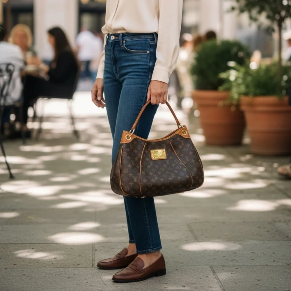 Louis Vuitton Monogram Brown and Tan Shoulder Bag